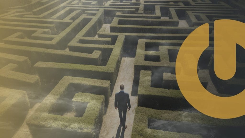 A man navigating a maze.